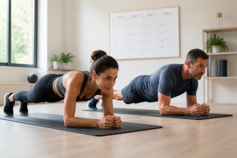 Gainage débutant : le programme progressif de 4 semaines