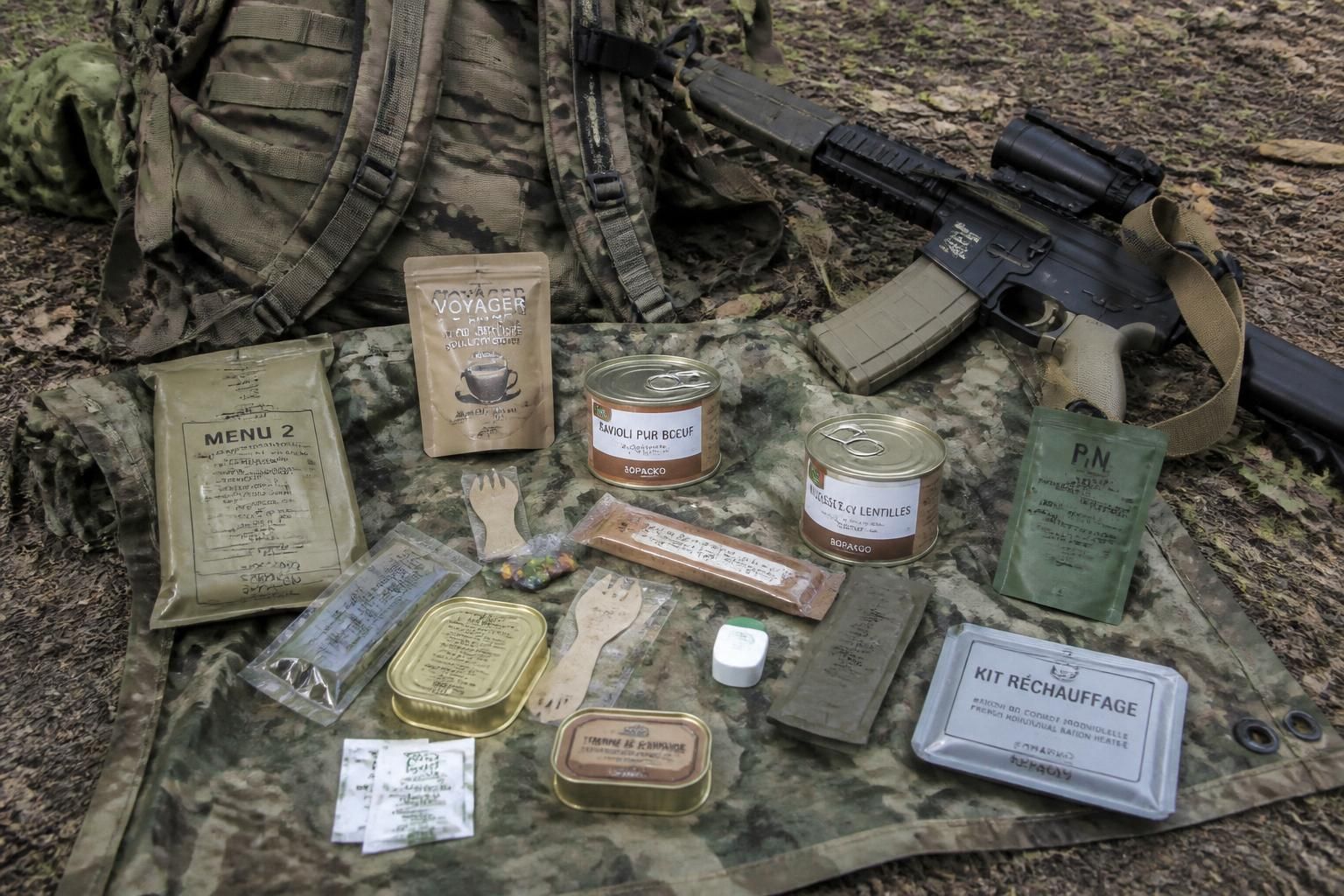 découvrez la composition des rations de survie militaires et explorez des alternatives civiles adaptées pour vos aventures en plein air ou situations d'urgence.